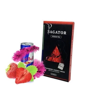 Чайна суміш для кальяну Bagator Strawberry Energy Drink (Полуничний Енергетик) 50гр