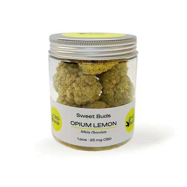 Sweet buds Opium Lemon 100г 25мг CBD в молочному шоколаді