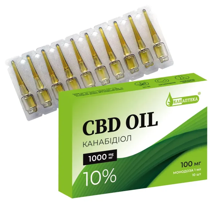 Масло CBD 10% в капсулах 100 мг