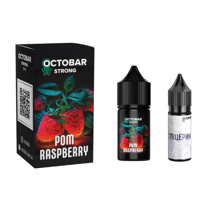 Набор Octobar Strong Pom Raspberry 30 ml
