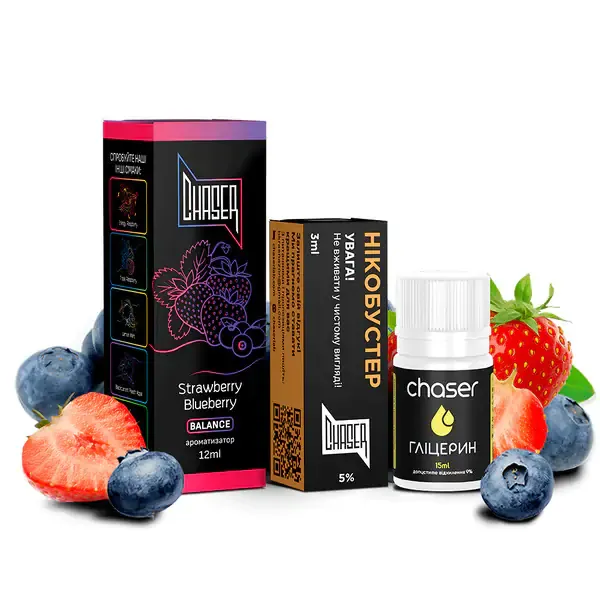 Набір Chaser Black Strawberry Blueberry 30 ml